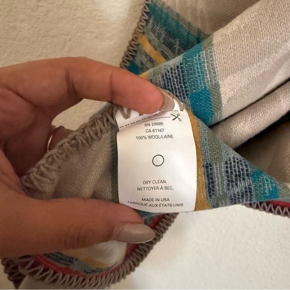 Pendleton Aztec Southwest Wool Cape Poncho Tommy Bahama - Picture 6 of 12